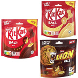 Pakke Nestlé-kugler med mælk, hvid, karamelløve (3 x 130 g)
