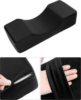 QWORK® Wimpernkissen, U-Förmiges Beauty Makeup Kissen, Ergonomisches Wimpernkissen Für Verlängerungen, Memory Foam Wimpernkissen Für Den Heimgebrauch Im Schönheitssalon (Schwarz) Cervical Ortopædiske Puder Naty Shop