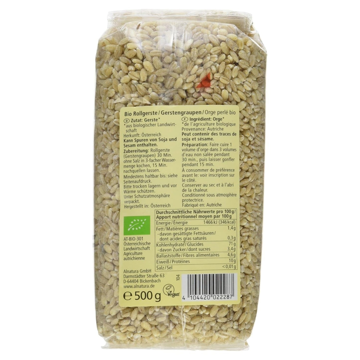 Økologisk perlebyg, perlebyg, 500g