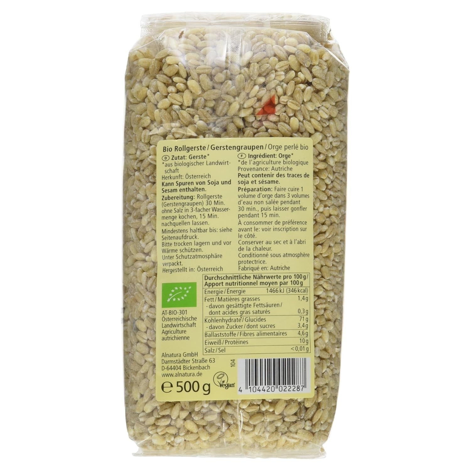 Økologisk perlebyg, perlebyg, 500g