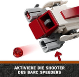 LEGO Star Wars Escape With The BARC Speeder, Mandalorian-sættet, Legetøjscykel med sidevogn, Indeholder figurerne Kelleran Beq og Grogu, Gave til drenge og piger fra 8 år 75378 Byggesæt Beuche den LEGO-Store