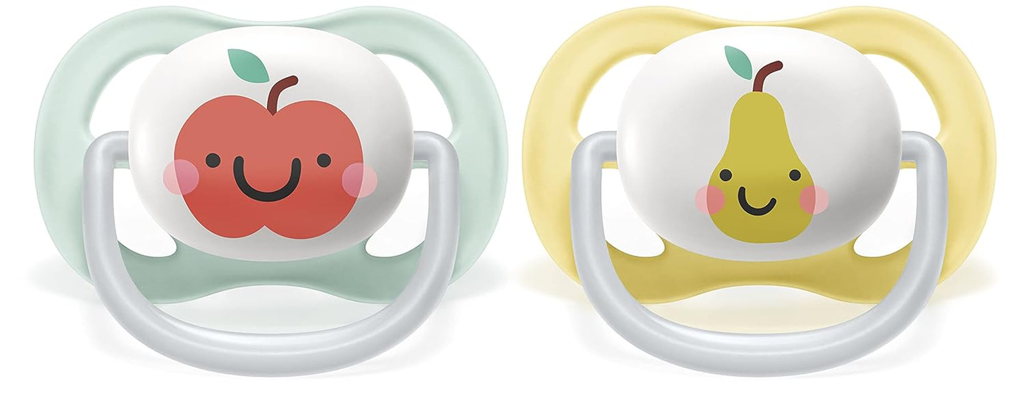 Philips AVENT ultra luft sut - 2-pak, BPA-fri, åndbar, til babyer 0-6 måneder, inklusive bæretaske og sterilisering, æble/pære (model SCF080/17)