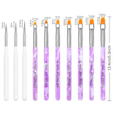 Nagel Pinsel Sæt, 10-Teilig Gelnägel Pinsel Nagellackstift Acrylpinsel Für UV Gel Nägel Acrylfingernägel Nailart Maniküre Nageldesign Zubehör