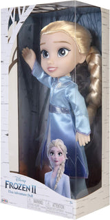Disney Frozen 2 Elsa Travel Doll, 35 cm dukke med kultfilm-inspireret kjole, støvler og langt flettet hår for ekstra sjov til leg, til piger fra 3 år og opefter