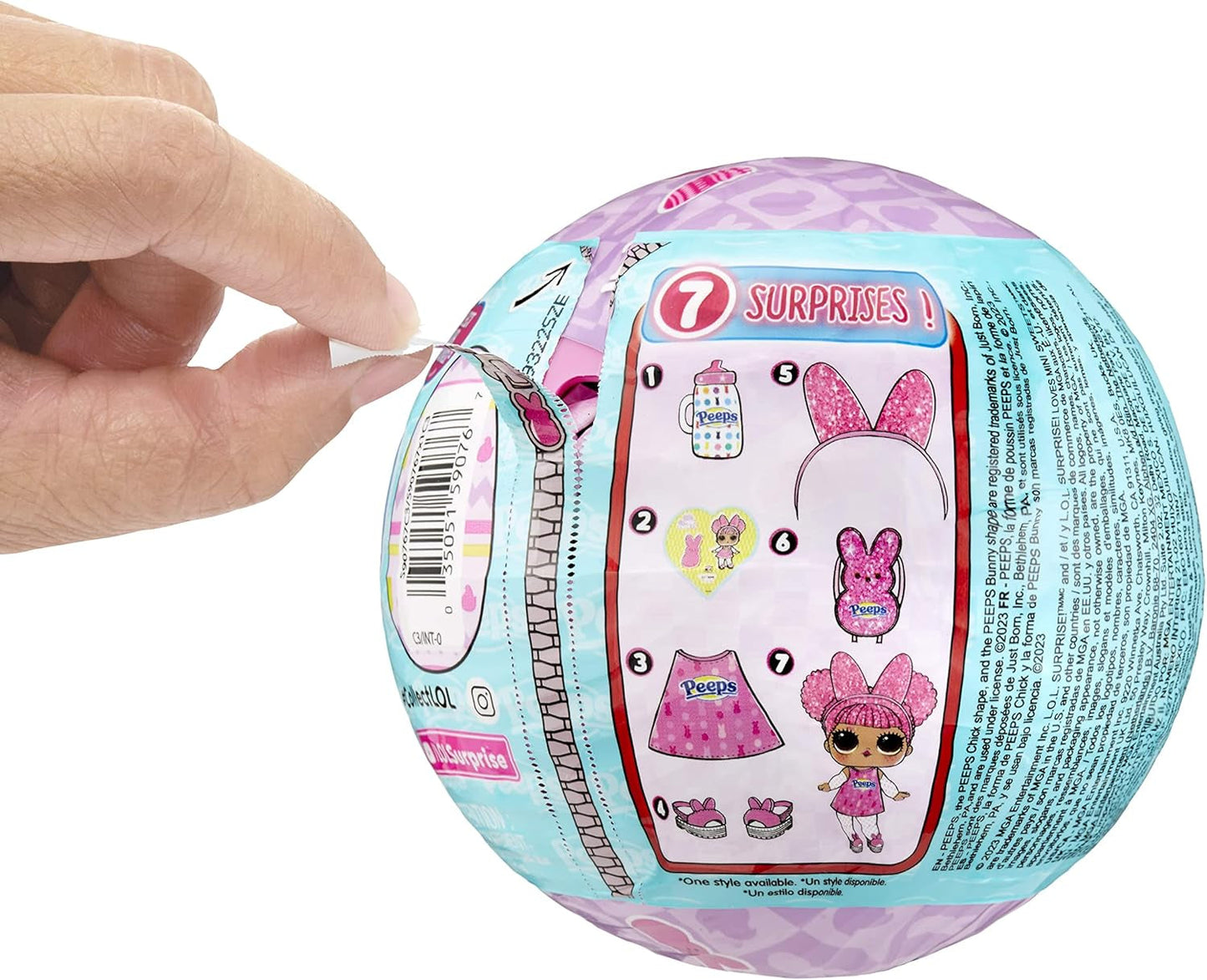 L.O.L. Overraskelse! Loves Mini Sweets Peeps - Cute Bunny - Limitierte Auflage mit Frühlingsthema - Sammlerpuppe mit 7 Überraschungen - Für Mädchen, Jungen und Sammler ab 4 Jahren
