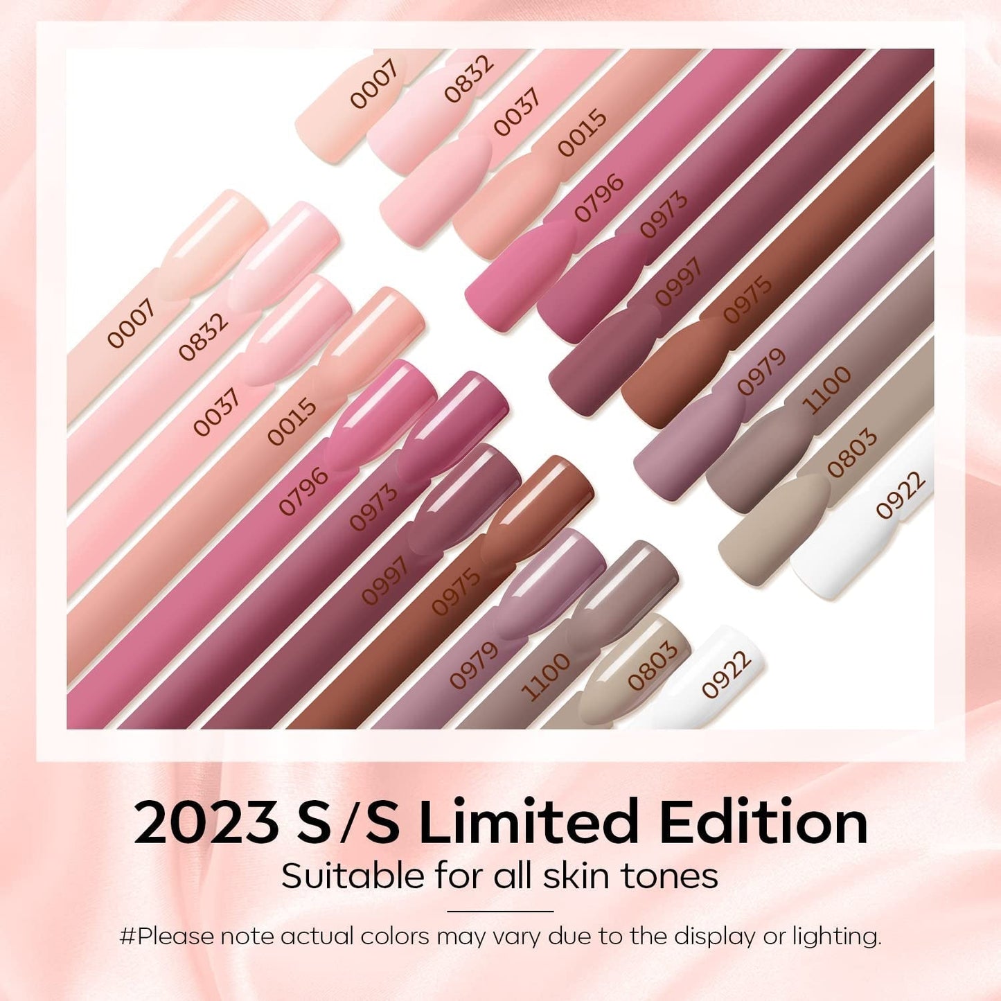 Modelones 35 stk Gel neglelak sæt, UV neglelak sæt med 48W lampe, nøgen brun hvid pink gel neglelak sæt, UV gel negle lak sæt med top coat base negle studio sæt