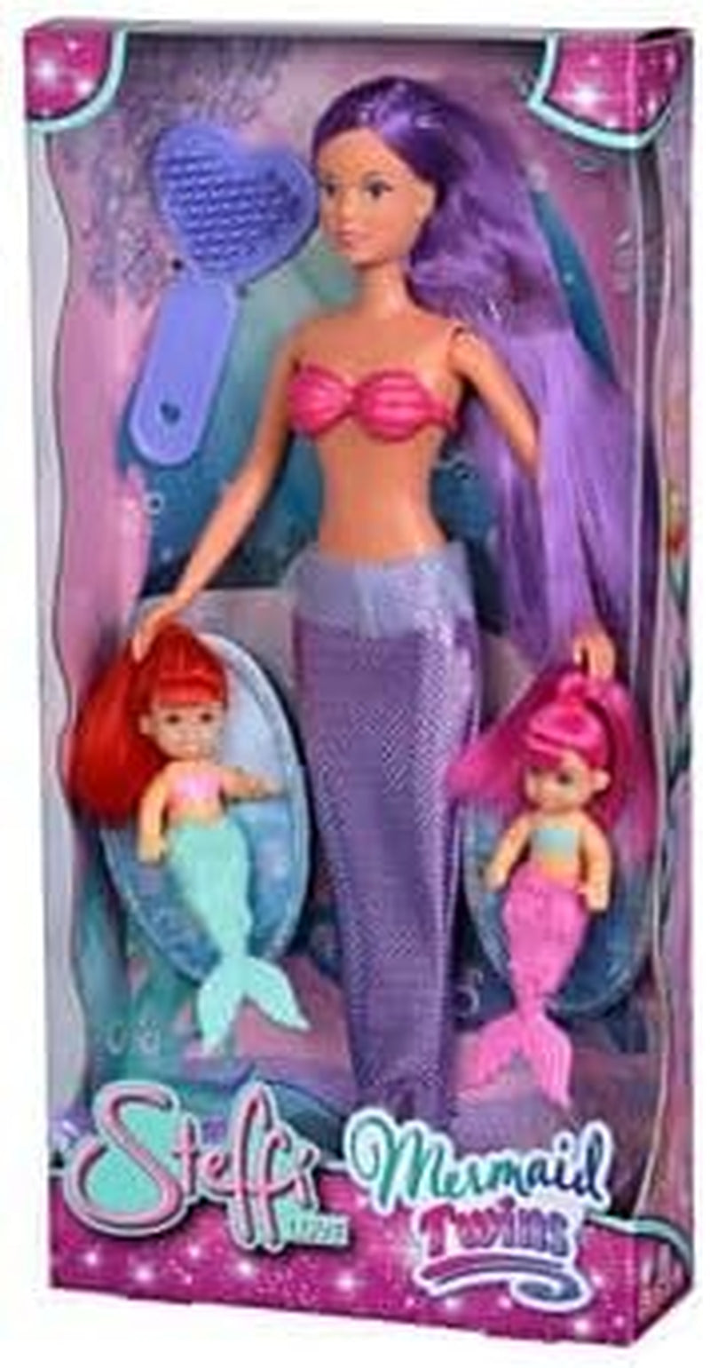 Simba 105734162001 105734162 - Steffi Love The Twin Mermaids / to varianter / Steffi som havfrue / med to baby havfruer / modedukke / 29 cm, til børn fra 3 år og opefter