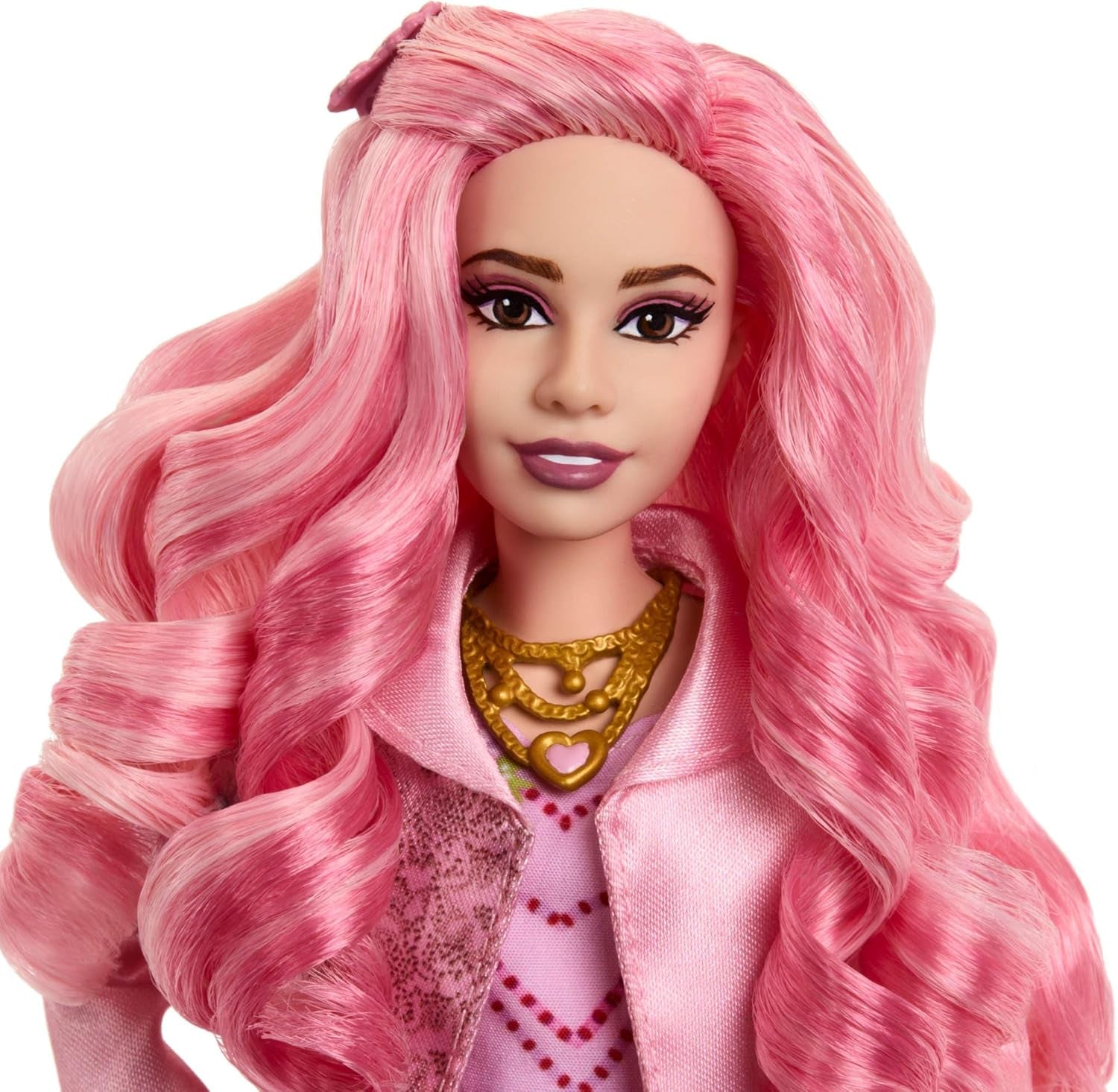 Mattel Disney Descendants: The Rise of Red Modepuppe og tilbehør – Bridget, die junge Herzkönigin, mit vom filminspirerede Kleidung og Cupcake, HWT91