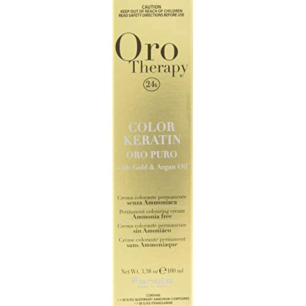 Fanola Oro Therapy Color Keratin 5.0 100ml Hårfarve Naty Shop 7.34 Guldbelagt blondine