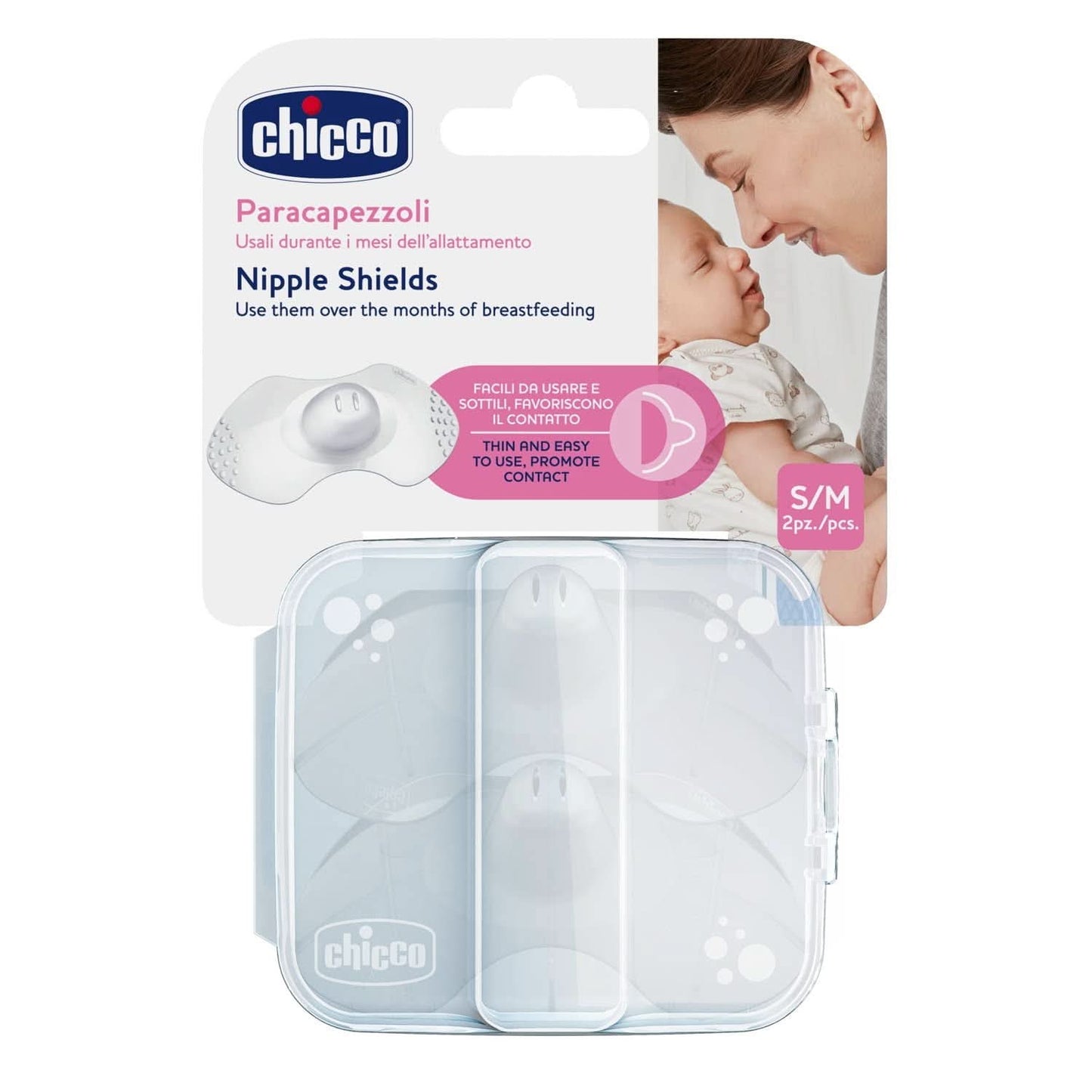 Chicco Skintoskin brystvortebeskytter, silikone, gennemsigtig, 6 stk Mad og ammetilbehør Bebe Naty Shop