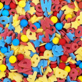 Günthart, 8 sukkerfigurer til skolestart og bogstaver, 115 gram Sprinkles Naty Shop