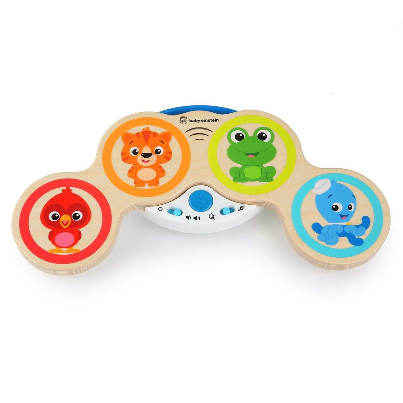 Baby Einstein Magic Touch musiklegetøj med trætromme i 6 måneder og op og Hape Penguin Musical Wobbler, farverig slingrende melodi, Roly-Poly Legetøj i 6 måneder og op Bebe Toys Naty Shop
