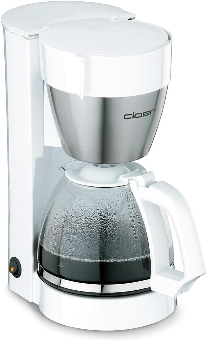Cloer 5009 Hold Warm Filter Espressomaskine til op til 8 kopper 800W med isoleret rustfri stålkaraffel 1x4 filterkop Sort