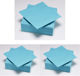 50 servietter, bomuldspude, 33 X 33 Cm, 2-lags, turkis, Fsc Cellulose, 33 X 33 Cm (pakke med 3)