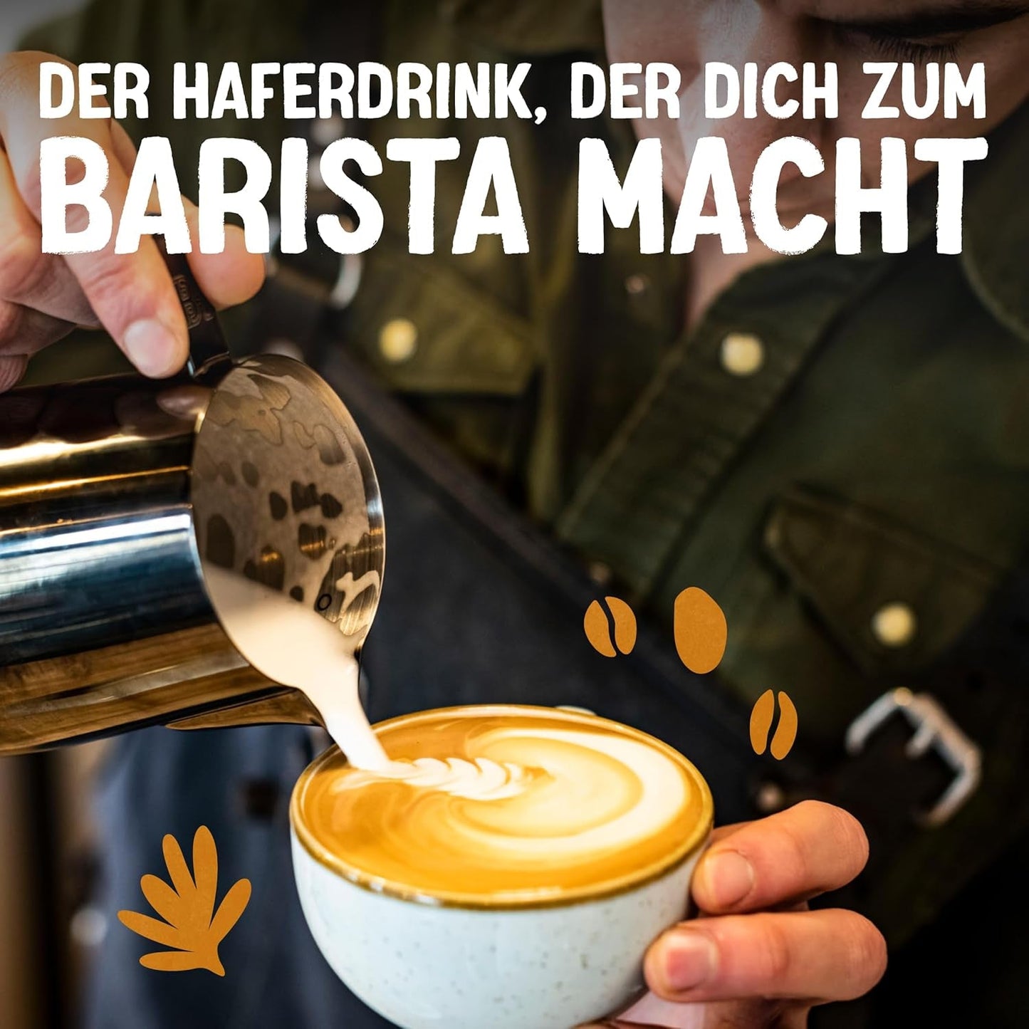 Alpro Barista Haferdrink – Zum Aufschäumen – Vegan und milchfrei – Von Natur aus lactosefrei – Rich an Ballaststoffen, Calcium og Vitaminen – 8 x 1 L – Haltbar
