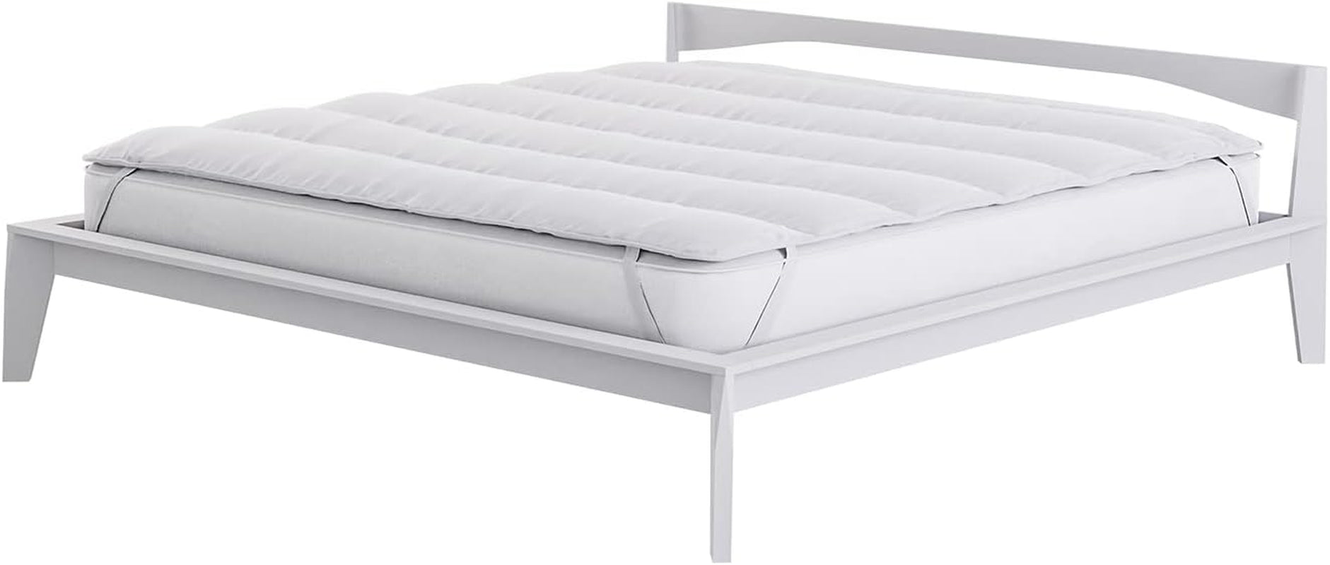 Italiensk sengetøj Elegant quiltet Topper, hvid, dobbelt Dyner og dyner Naty Shop