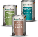 Venandi Animal Premium Nassfutter für Katzen, Probierpaket II, Kylling + Kanin, Kalb, Tyrkiet, 6 x 400 g, getreidefrei und naturbelassen, 2,4 kg