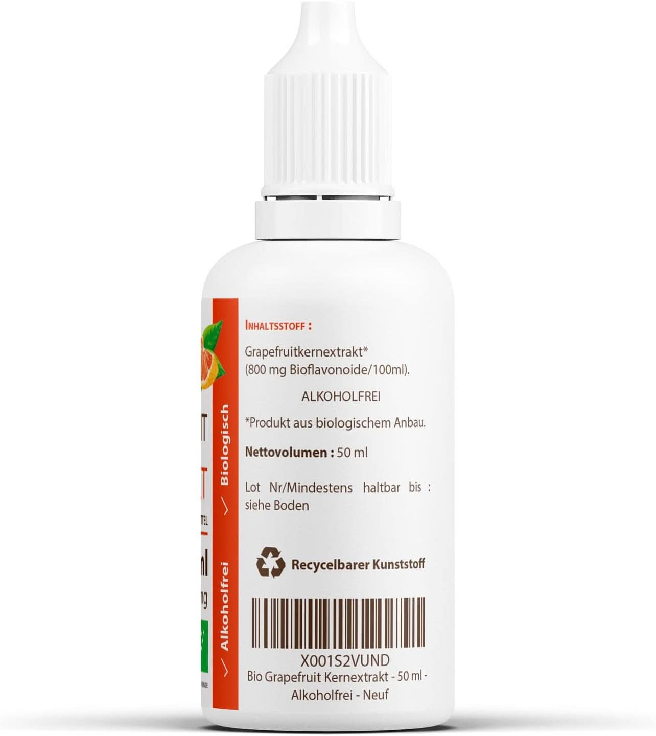 Økologisk grapefrugtfrøekstrakt 50 ml - alkoholfri Arome Naty Shop