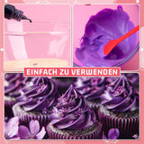 Gel madfarve - HXDZFX 2×30 ml, sukkerfri madfarve, højkoncentreret, til dekoration af kager, hvid fondant, makroner, småkager, bagning, påskeæg, slim (drue lilla)