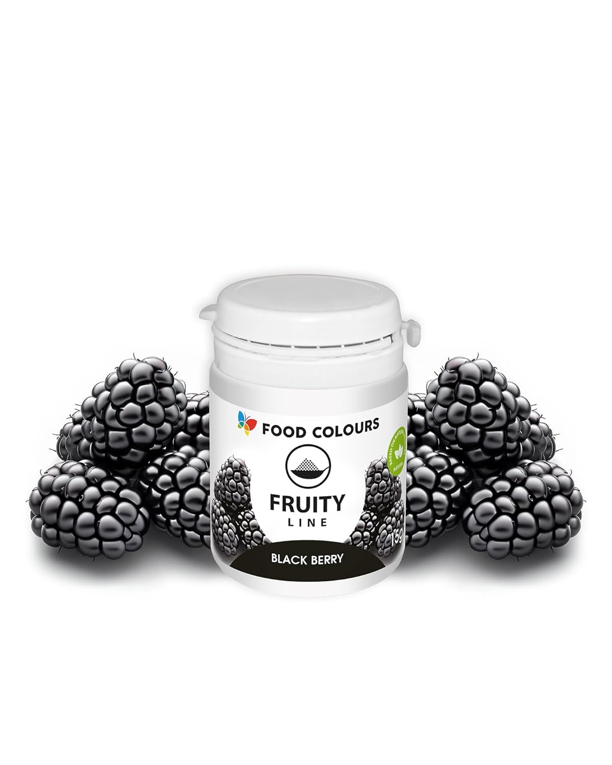 Madfarvepulver naturlig farve Fruity Line BLUEBERRY 20G naturligt farvepulver til cremer glasur svampdej i pulverform madfarve til drinks gelé