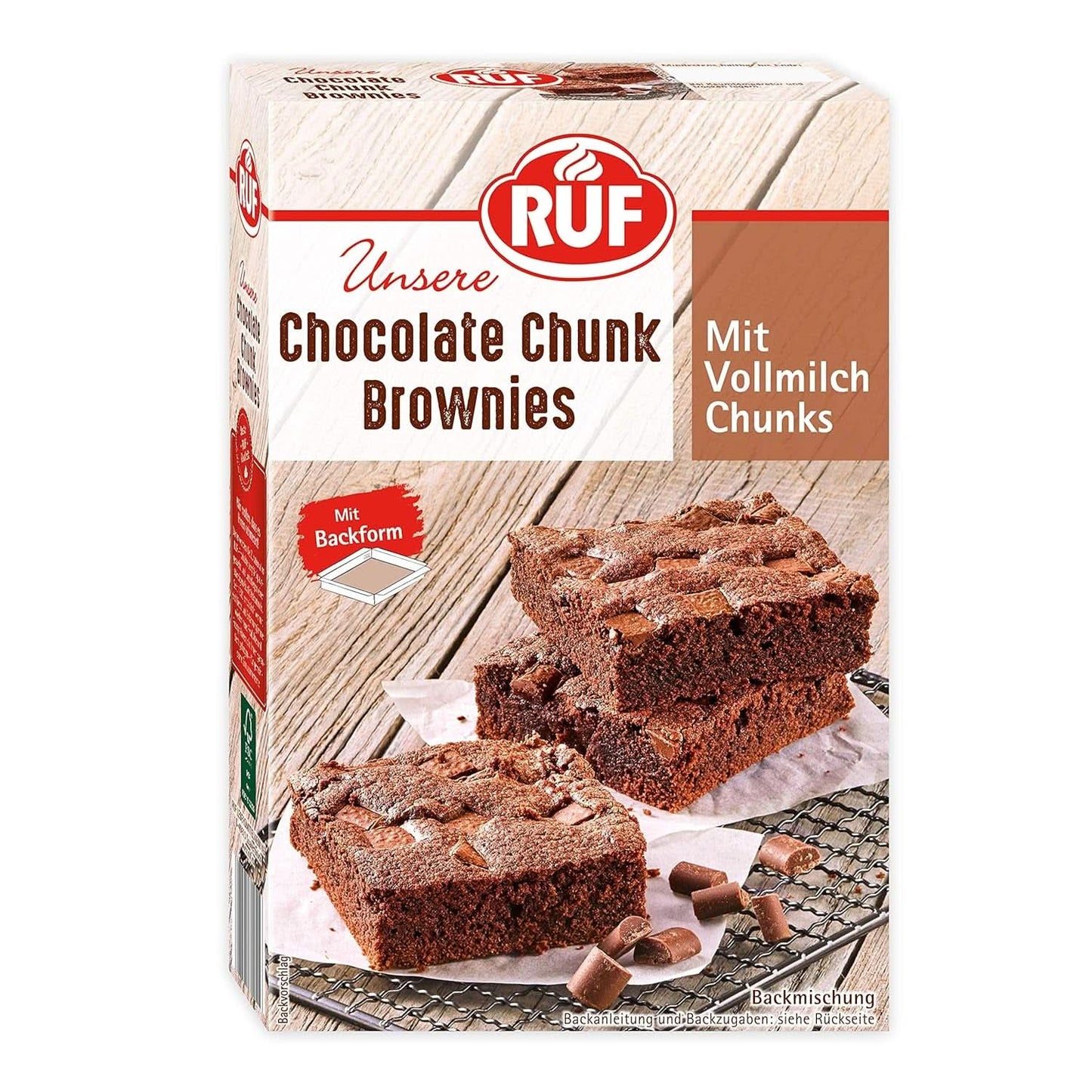RUF Brookies, brombærblanding og småkager, 460 gram Naty Shop Kitchen 410 gram Chokolade Chunk Brownies