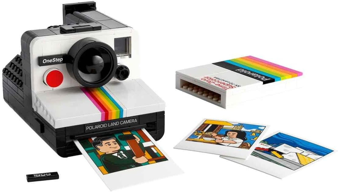 LEGO Ideas Polaroid Onestep SX-70 kamerasæt til voksne, samleobjekt med autentiske detaljer, kreativ aktivitet, fotografigaver til kvinder, mænd, ham, hende og teenagere 21345 Byggesæt Besuche den LEGO-Store