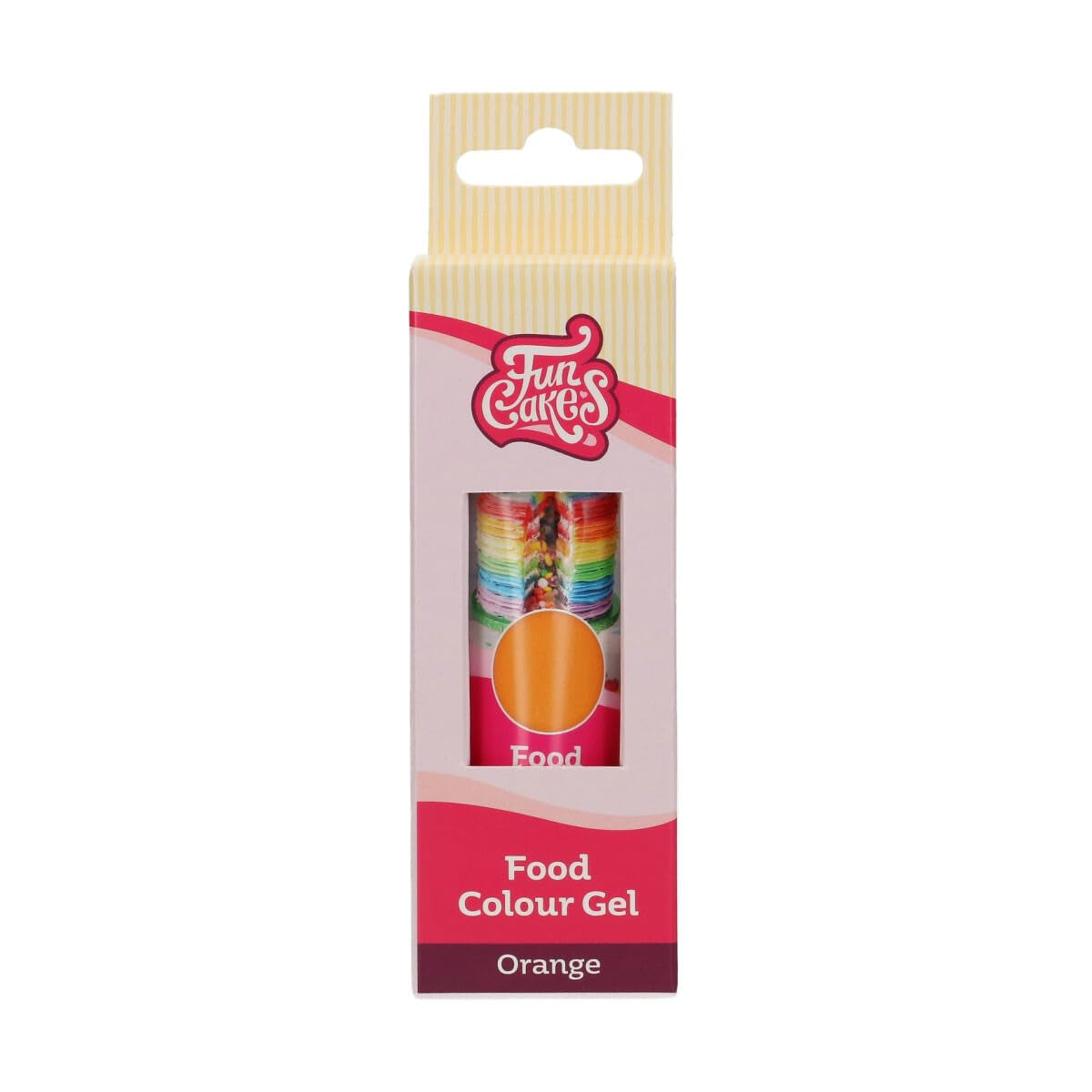 Funcakes Gel Food Coloring Orange: Højkoncentreret madfarve til dej, creme, fondant og marcipan. Nem dosering. Enkelt dråbe for at skabe levende farver. Halal. 30 g.