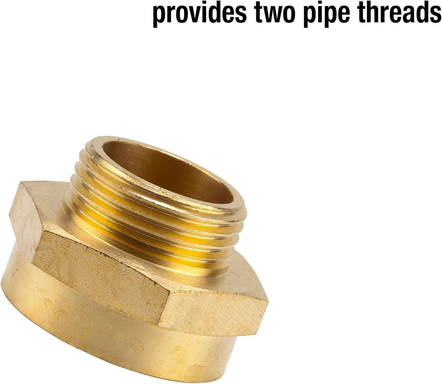 Gardena Messing Reducer Gevindnippel: Messingforbindelse til gevindreduktion f.eks. til pumper, 33,3 mm udvendigt gevind (G 1 tomme) / 42 mm indvendigt gevind (G 1 1/4 tomme) (7266-20)