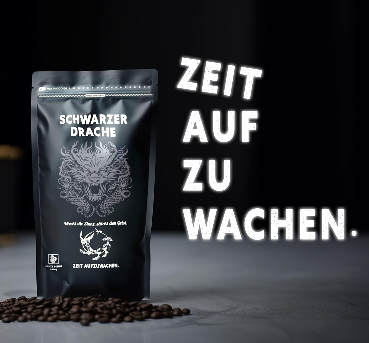 Black Dragon Espresso 100% Robusta - Ekstra stærke ristede kaffebønner - Meget stærk og fyldig kaffe med højt koffeinindhold - Meget stærk espresso