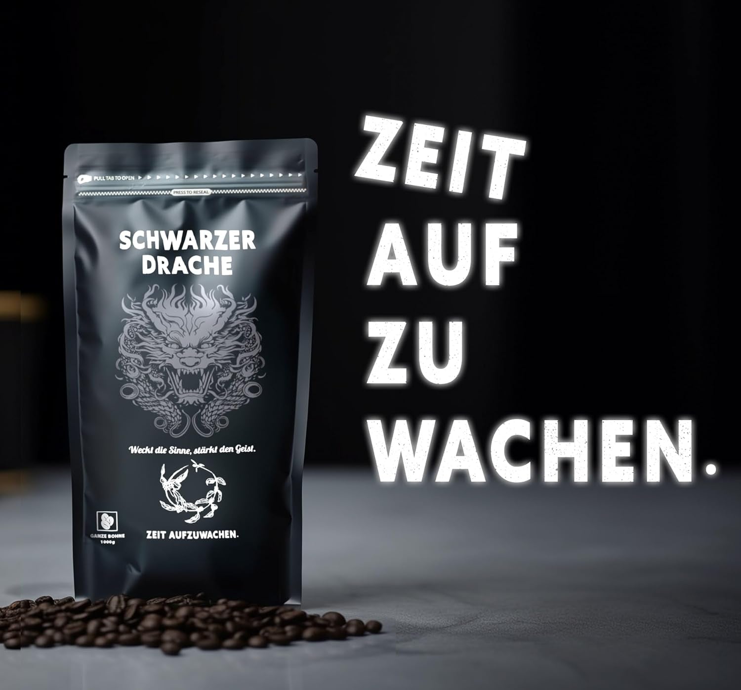 Black Dragon Espresso 100% Robusta - Ekstra stærke ristede kaffebønner - Meget stærk og fyldig kaffe med højt koffeinindhold - Meget stærk espresso