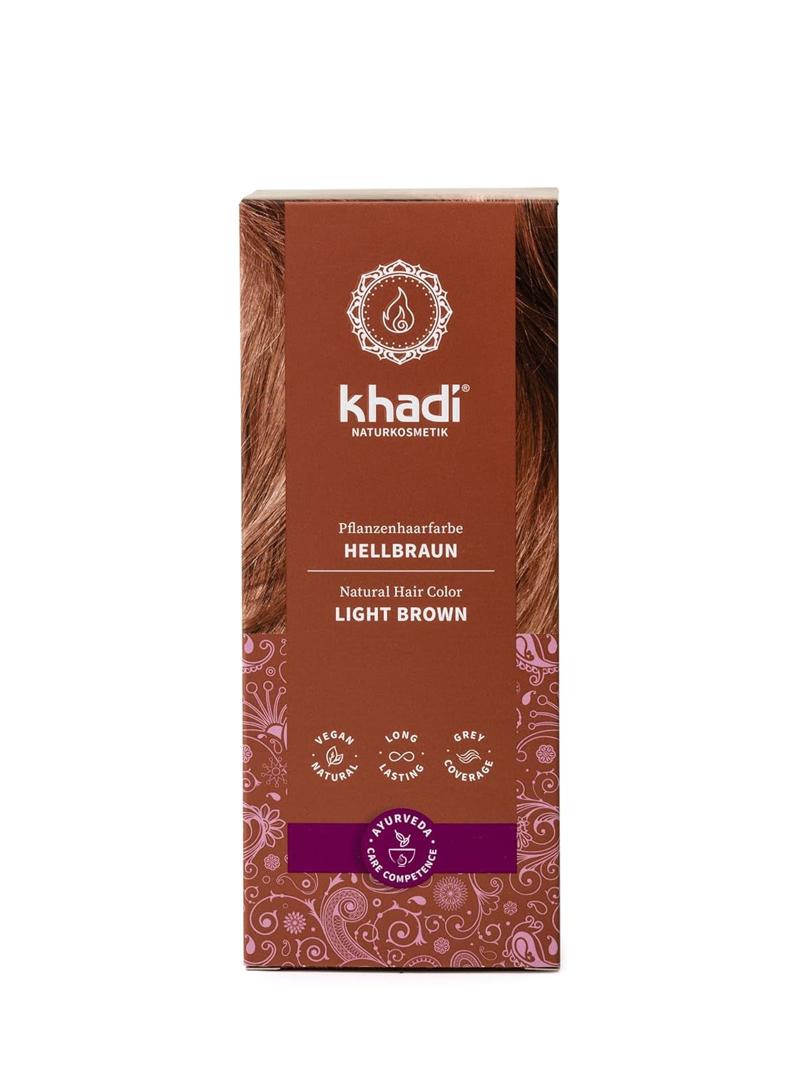 khadi GOLDBRAUN Urtehårfarve Lys ravgul til blød og skinnende gyldenbrun hårfarve 100 % naturlig urtehårfarve Naturlig og vegansk certificeret naturlig kosmetik 100 g Naty Shop Hårfarve Lysebrun 100 G (1 pakke) Enkelt