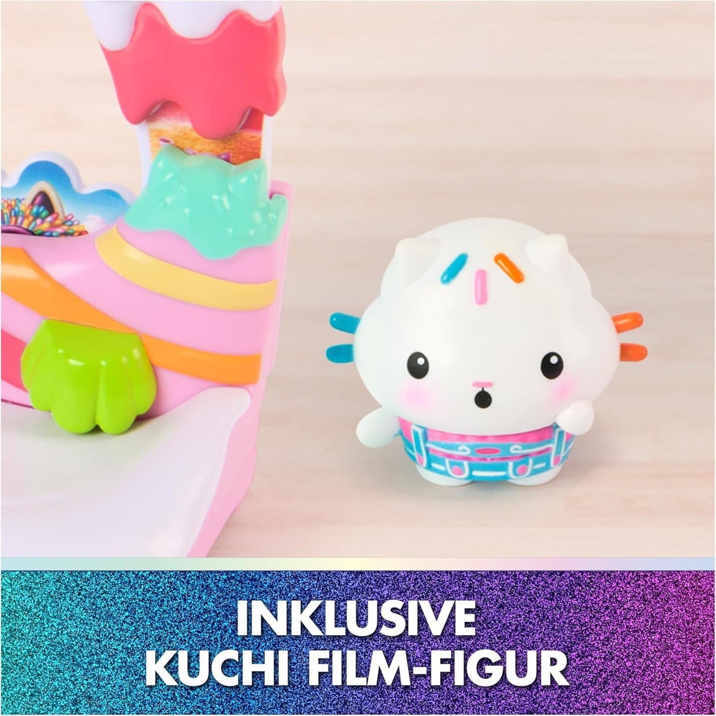 DREAMWORKS GABBY'S DOLLS HOUSE: THE MOVIE - Kuchi's Sweet Balcony Legesæt med dukkehusfigurer og tilbehør til børn fra 3 år og opefter