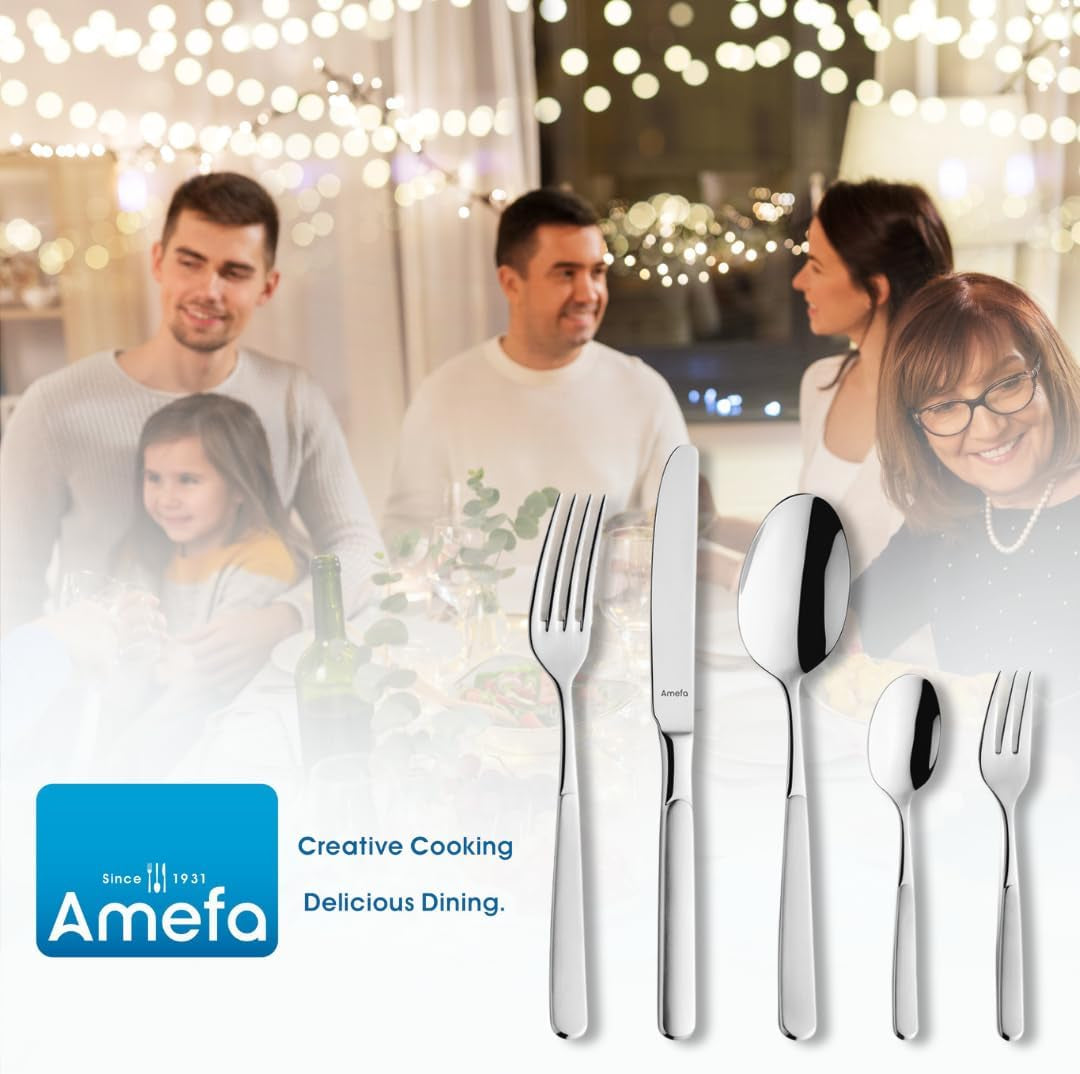 Amefa Satina bestiksæt i 60 dele, til 12 personer, sikker Kitchen Naty Shop