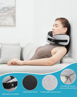 Flynakkepude, Memory Foam Rejsepude, Voksen Nakkepude, Justerbar vaskbar Flypude, Ergonomisk rejsepude (grå) Cervikale ortopædiske puder Naty Shop