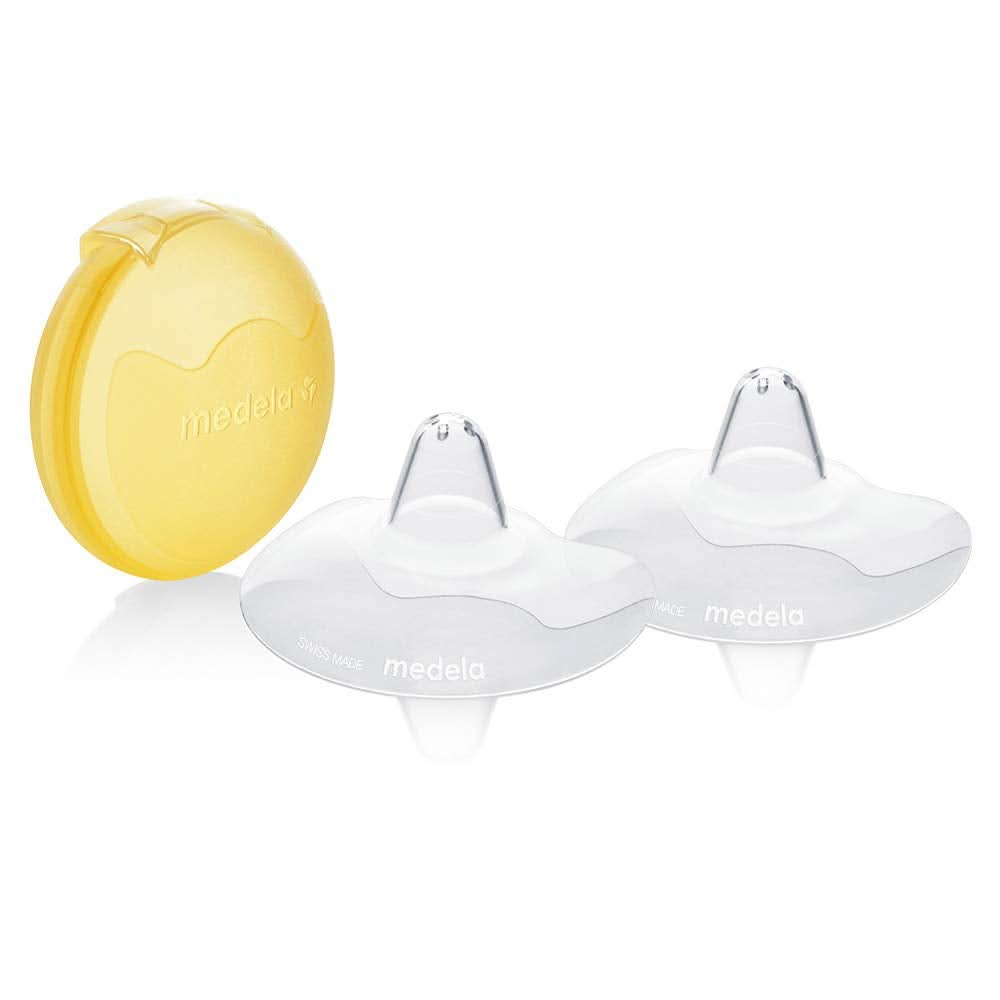 Medela Kontakt Brusthütchen – Bpa-Frei – Aus Ultradünnem, Weichem Silikon – Inklusive 2 Brusthütchen Und Etui – 20 Mm, Medium Tilbehør Mad og Amning Baby Naty Shop M