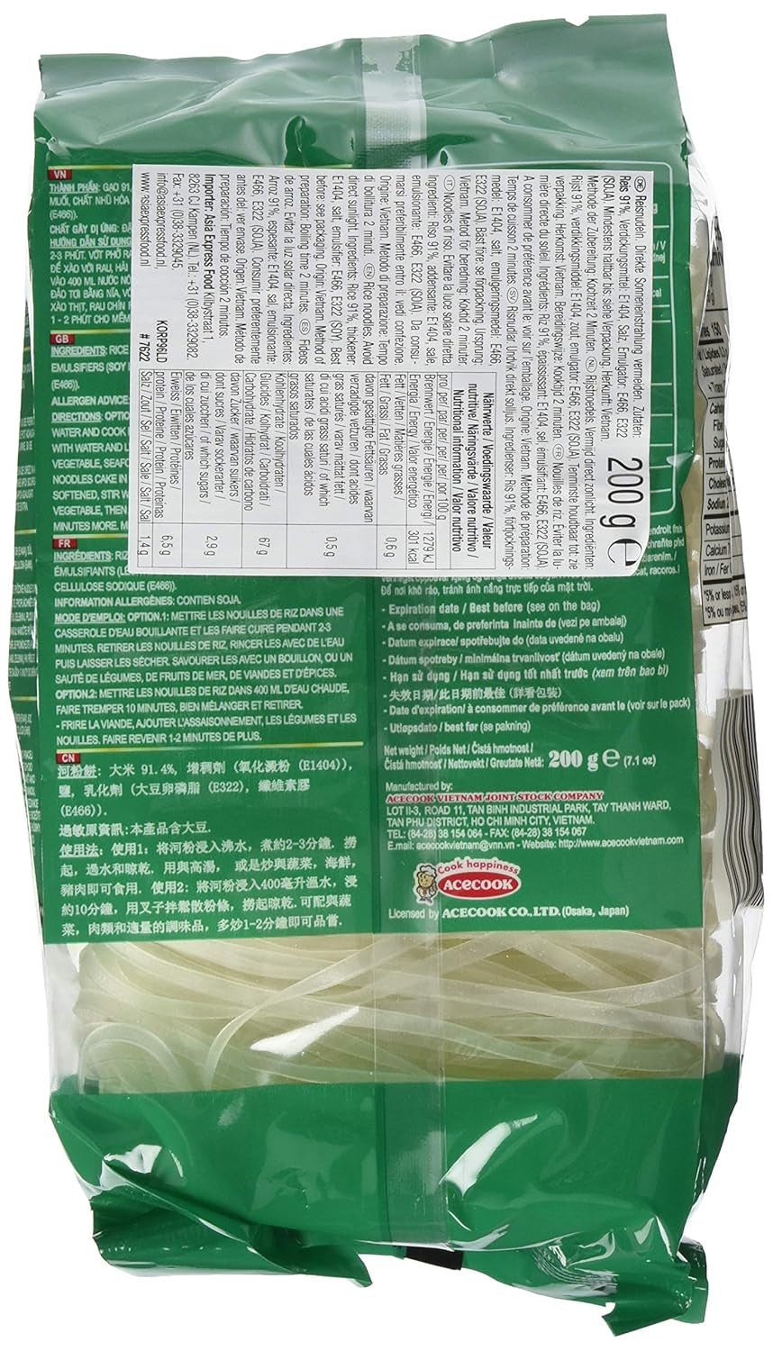 ACECOOK - ELLER RISNUDLER - (1 X 200 GR)