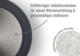 Woll Nowo Titanium flad pande - induktion, 5 cm højde, aftageligt håndtag - til alle typer kogeplader, støbt aluminium, non-stick belægning Gryder og pander Naty Shop