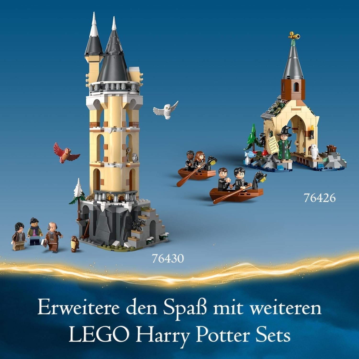 LEGO Harry Potter Hagrids hytte: Et uventet besøgssæt med 5 minifigurer og 2 dyrefigurer, gave til kvinder og mænd, magisk eventyrlegetøj, fantasisæt 76428 byggesæt Beuche den LEGO-Store