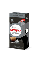 Gimoka Kaffeekapseln Espresso Ristretto, Intensität 11/13-100 Kapsel aus Aluminium - Kompatibel med Nespresso* Haushalts-Espressomaschinen - 100 Stück (10 x 10 Getränke) - Hergestellt i Italien