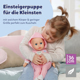 BABY Born Hannah Play with Me - Babydukke med 5 funktioner - Blødt materialekrop inklusive tilbehør - 36 cm dukke - Batteridrevet - Velegnet til børn fra 1 år