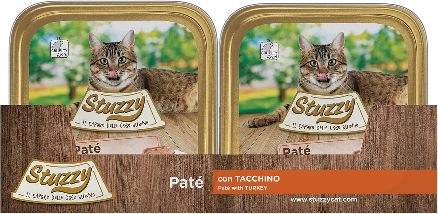 Mister Nassfutter für ausgewachsene Katzen, Tyrkiet, Line Pastete und Fleisch i Stücken, i alt 3,2 kg (32 Becher x 100 g)