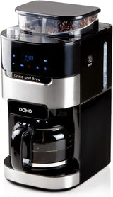 DOMO DO721K "Grind and Brew" espressomaskine - Bean-to-Cup funktion - LCD display - Til malet kaffe eller hele bønner - 1,5 L