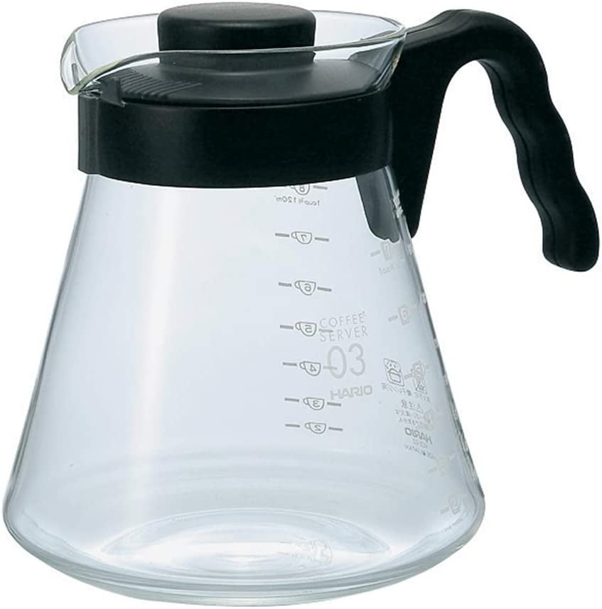 4977642019126 Karaffel til servering af kaffe V60 700 ml VCS-02B, glas, farveløs, 17,3 x 14,1 x 13 cm