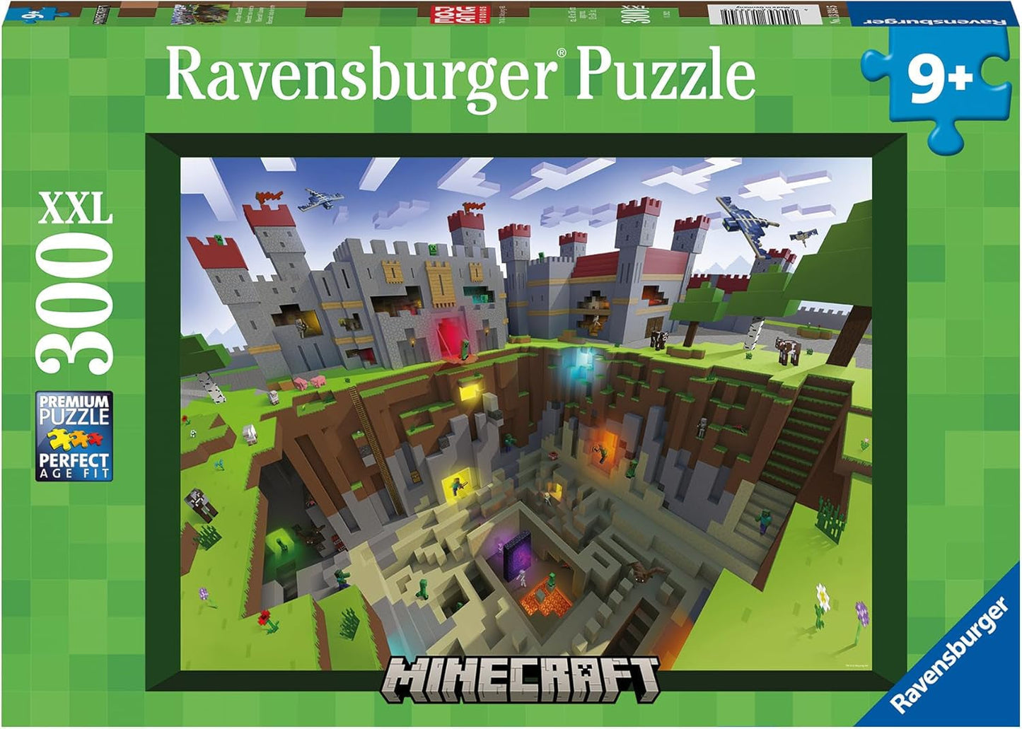 Ravensburger puslespil til børn 13334 - Minecraft Cutaway - 300 brikker Minecraft XXL puslespil til børn over 9 år Puslespil Naty Shop Single