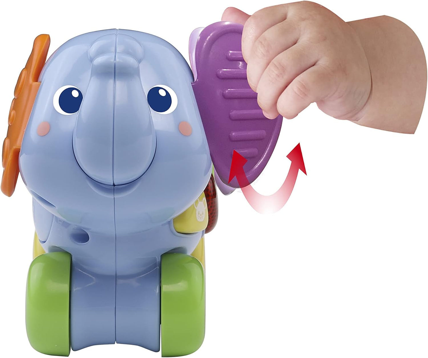 Vtech Baby Little Pushing Elephant - Interaktivt push and play legetøj - Med sange, melodier, sætninger og lyde - For børn i alderen 6-36 måneder Baby Toys Naty Shop
