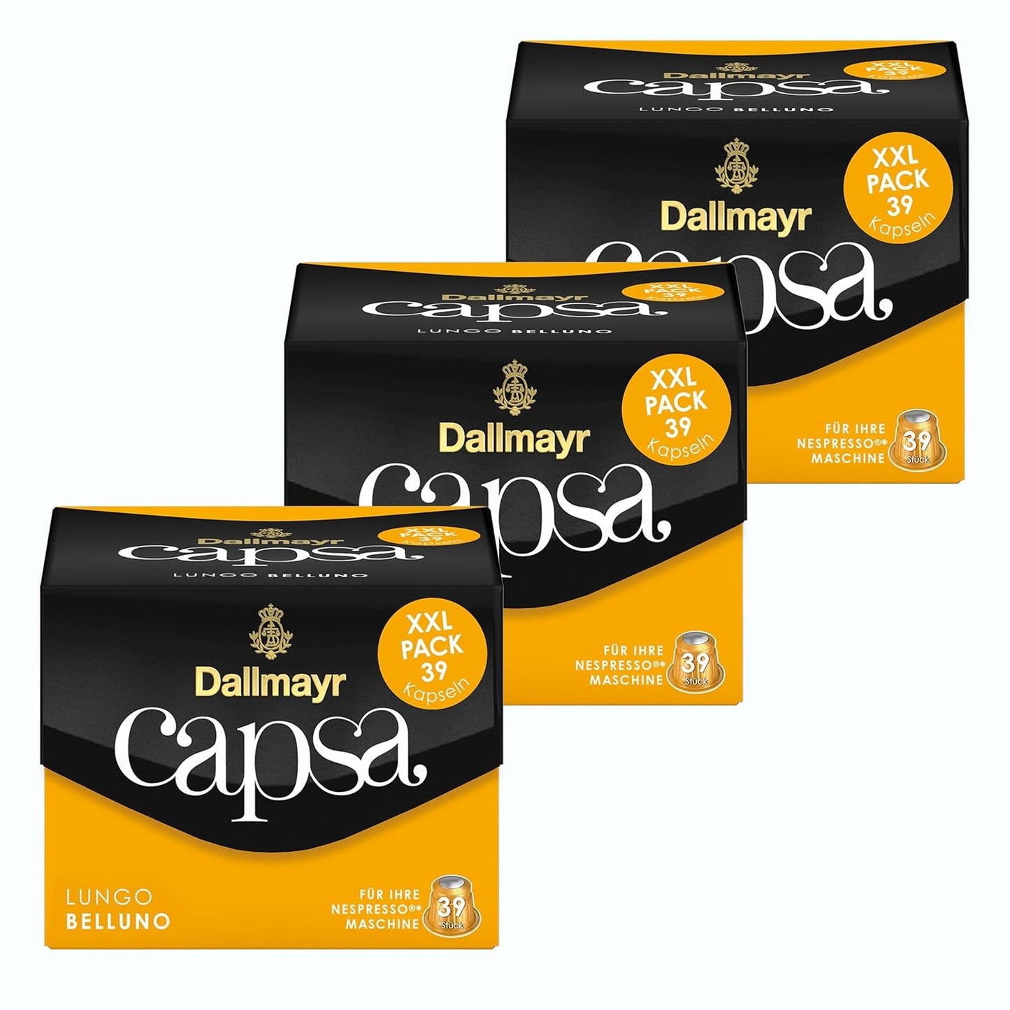 Capsa Lungo Belluno XXL, 39 Nespresso-kompatibel kapsel, 1er Pack (1 x 218 g) & Capsa prodomo, 56g