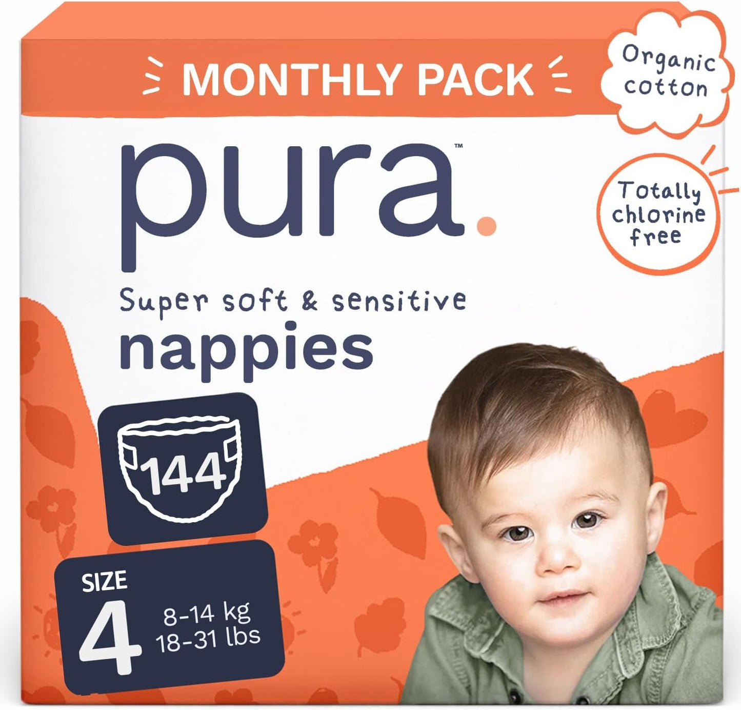Eco babybleer - størrelse 3 (4-9 kg), 1 pakke (26 bleer), ultrabløde bleer til følsom hud, økologisk bomuld, op til 12 timers lækagebeskyttelse, ny størrelsesguide