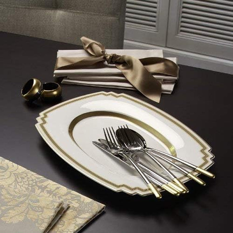 Villeroy & Boch - Ella Bestik delvist forgyldt guld, 30 styk, 6 personer, tåler opvaskemaskine, rustfrit stål Kitchen Naty Shop