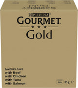 Vådfoder til katte Gourmet Gold Raffined Ragout, assorteret blanding, pakke med 96 (96 x 85 g)