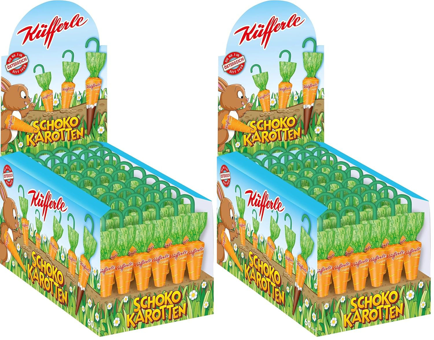 Küfferle, Gulerødder med original chokolade 810 g 60 stk., Mælkechokolade, 1 stk.